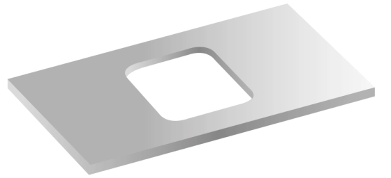 Schéma de découpe polie pour évier intégré